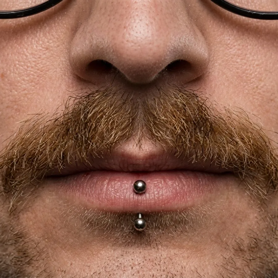 labret piercing, Ink Story Kristiansand