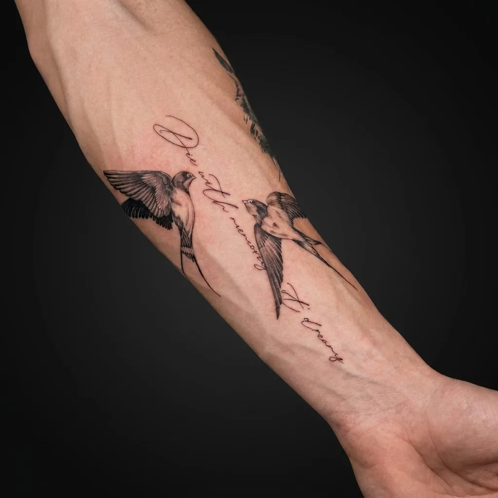 Black & grey-realisme · Forearm · 20 × 10 cm · 1 økter
