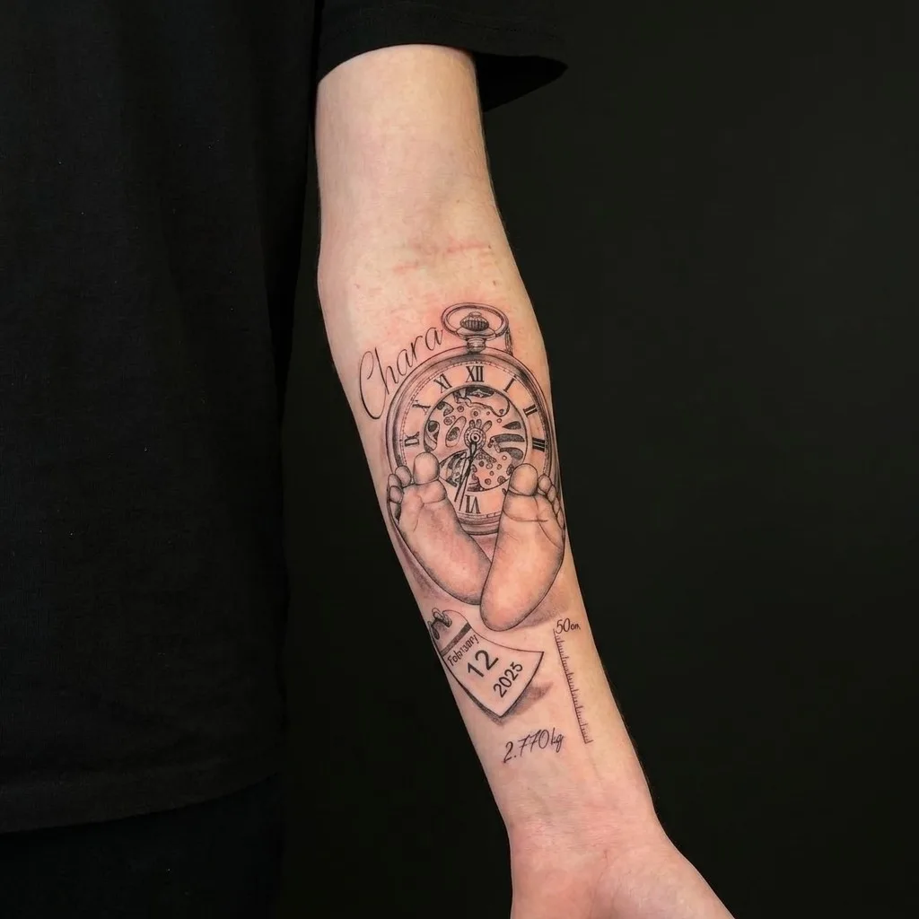 Black & grey-realisme · Forearm · 25 × 15 cm · 1 økter