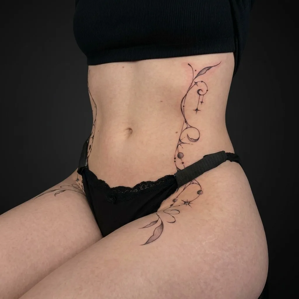 Fineline · Side torso & hip · ≈ 40–45 cm · 1 økter
