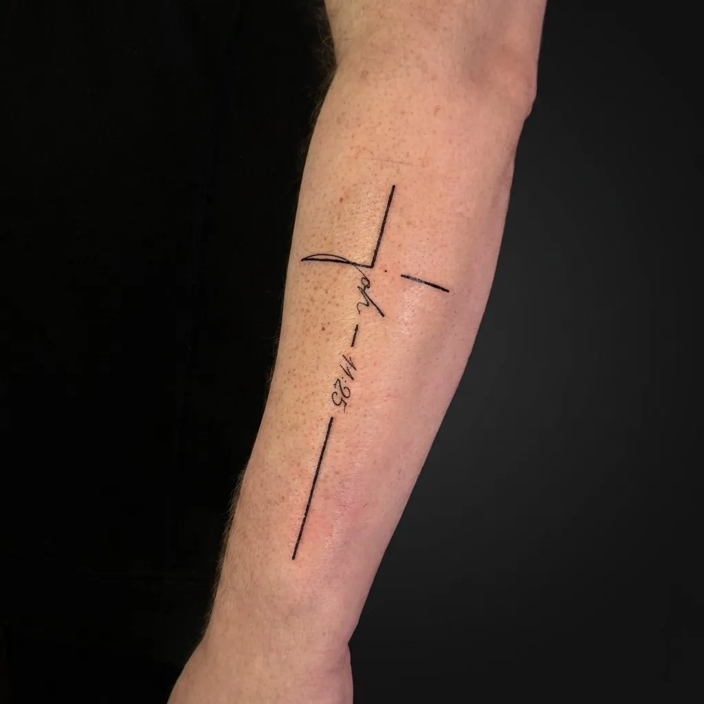 Fineline · Inner forearm · ≈ 18 cm · 1 økter
