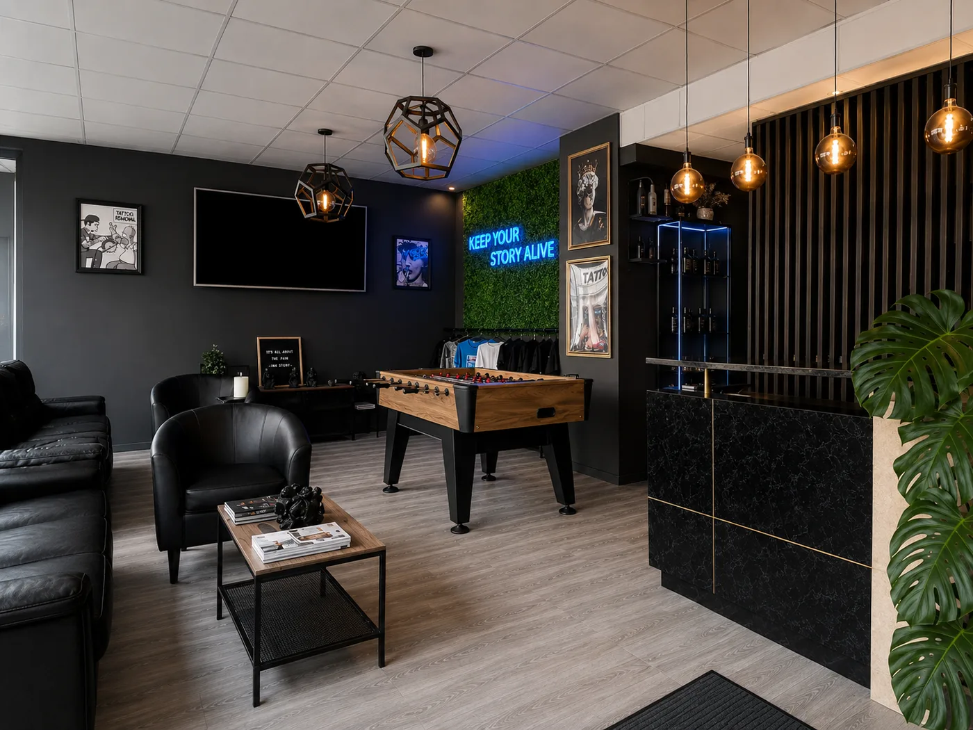 Ink Story studio interior, Kristiansand